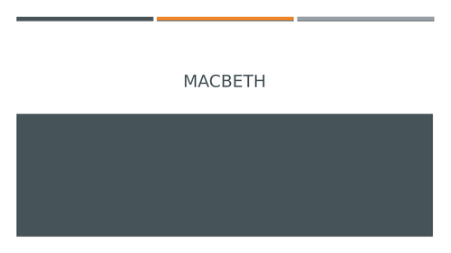 Macbeth-Act One-Revision