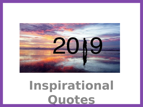 Inspirational quotes for 2019 with exercises.