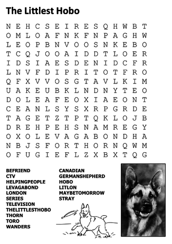 The Littlest Hobo Word Search