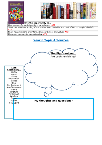 Come and See Year 6 topic 4 - Sources