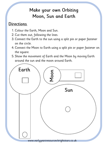 Make your own Orbiting Earth, Sun and Moon