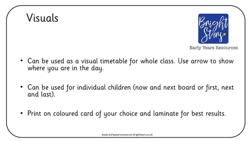 Visual timetable