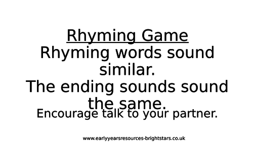Interactive Rhyming Game for IWB