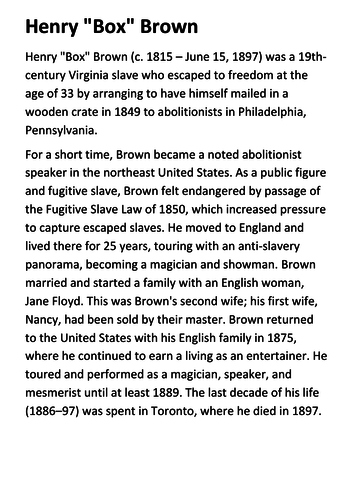 Henry Brown Handout