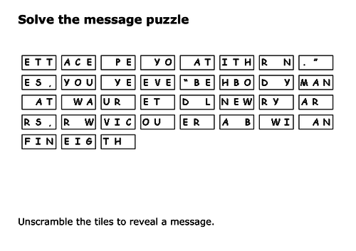 Solve the message puzzle about the New Year from Benjamin Franklin