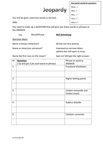 New GCSE Chemistry Revision - Energy topic C7