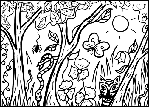 Jungle Colouring Sheet