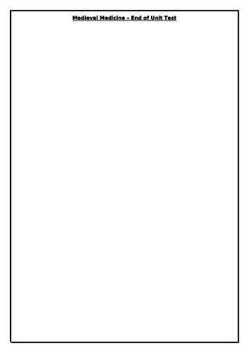 Medieval Medicine Test