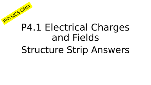 P4 Electrical Circuits Structure Strips and Answers
