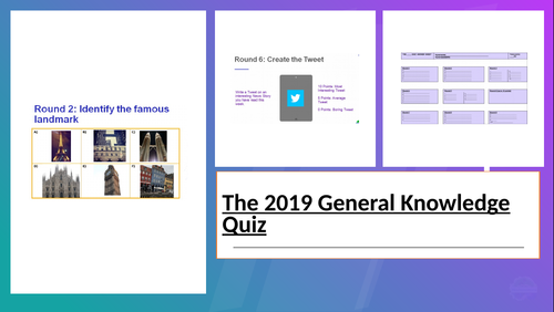 The 2019 General Knowledge Quiz