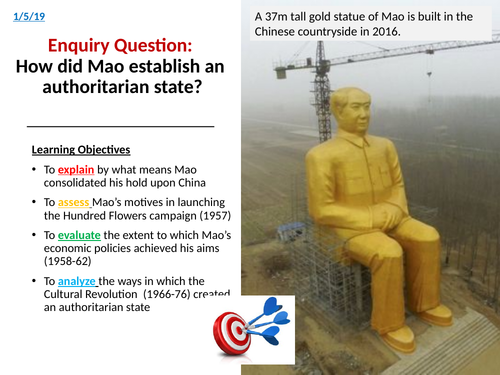 How did Mao establish an authoritarian state?