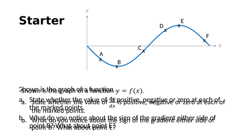 Increasing and Decreasing Functions and Stationary Points