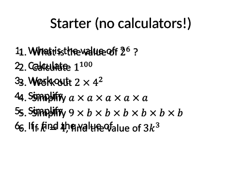 Indices Introduction (A level - core 2)