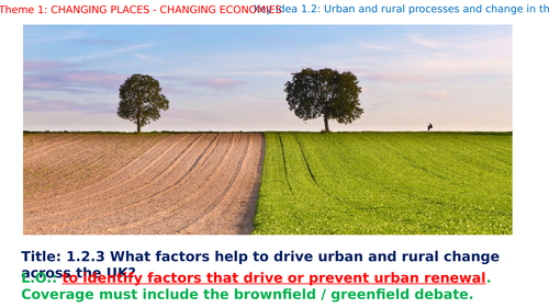 Housing Crisis / Greenfield and Brownfield