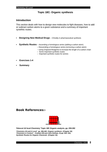 Edexcel chemistry Topic 18C: Synthetic routes