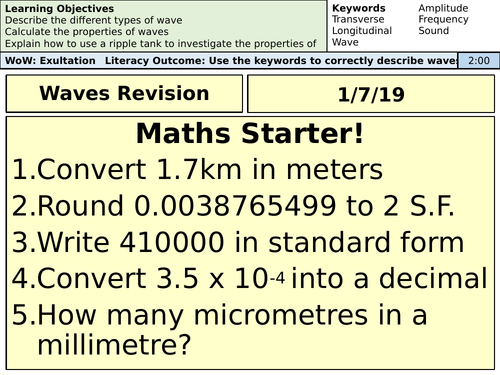 AQA Physics - Wave Revision Lesson