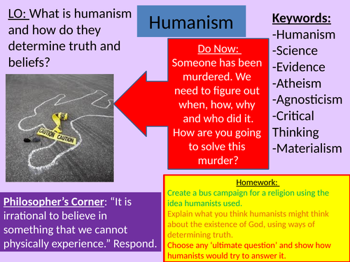 Year 9 Humanism SOL