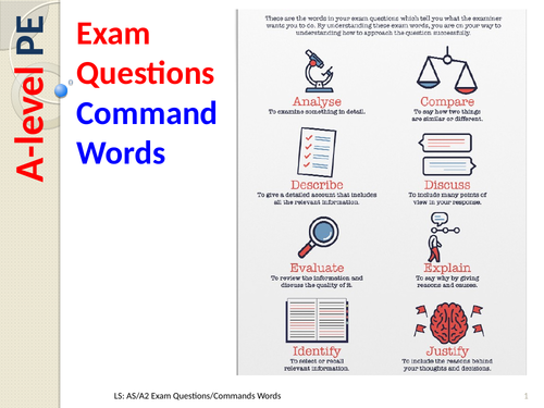A-level PE EDEXCEL (spec 2016) Command Words and Exam Questions