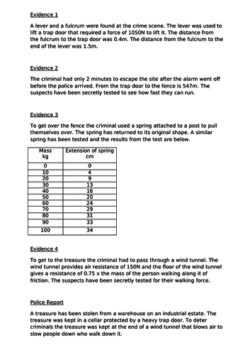 KS3 Forces scheme of work