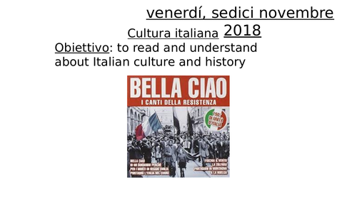 Liberation and history ITALIAN KS5