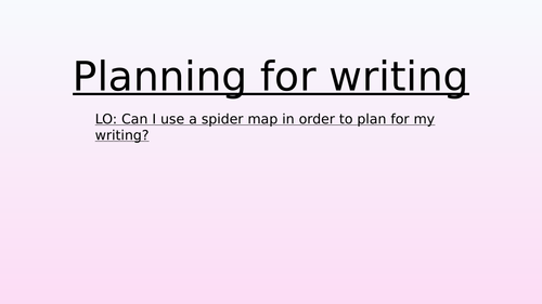 Planning for writing Italian KS3
