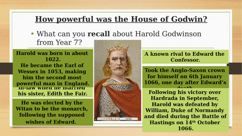 The House of Godwin - the power of Harold Godwinson pre-1066