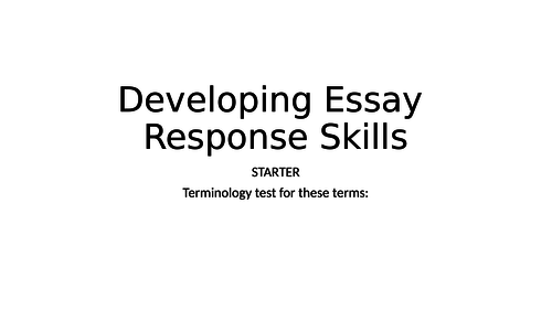 AQA English Language and Literature: Developing essay response skills to the Paris Anthology section