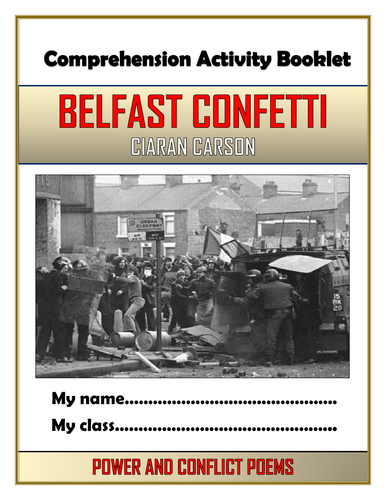 Belfast Confetti Comprehension Activities Booklet!