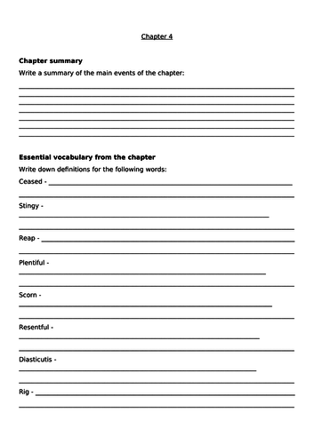 CIE IGCSE English Literature - Their Eyes Were Watching God - Chapter 4