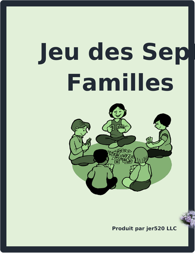 Passé composé des Verbes ER French Verbs Jeu des Sept Familles