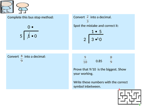 Converting fractions to percentages