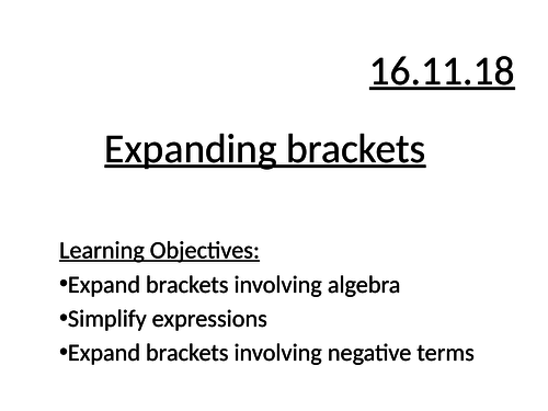 Expanding single brackets