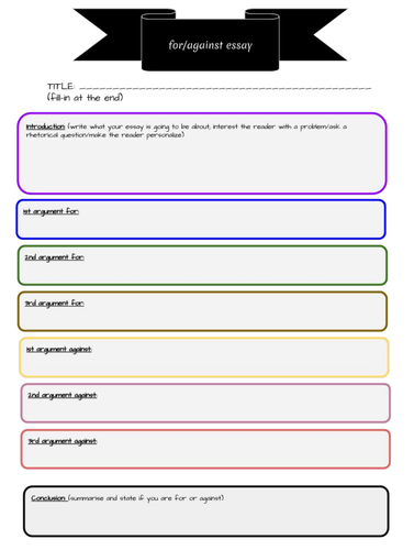 How to organise an essay worksheet. ESL/EFL/EAP