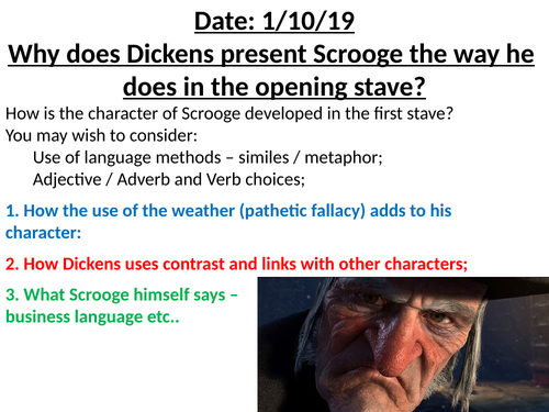 A Christmas Carol Stave Analysis  Teaching Resources