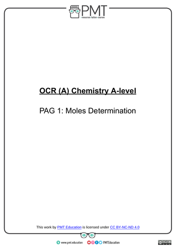 OCR (A) A-Level Chemistry Practical Notes