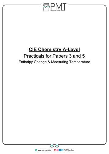 CIE A-Level Chemistry Practicals