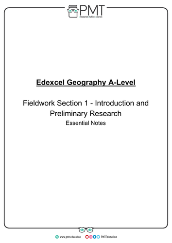 Edexcel A-Level Geography Fieldwork