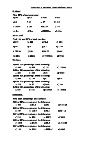 percentages-of-an-amount-non-calculator-simple-teaching-resources