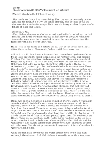 AQA Language Paper 1 (9-1) Bird Box