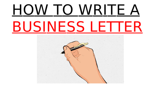 How to Write a Business Letter lesson plan