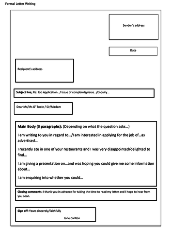 formal-letter-template-teaching-resources