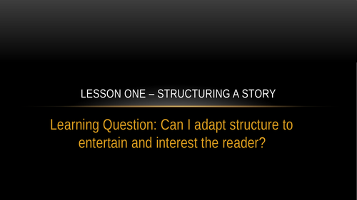 KS4 Imaginative Writing: Structure