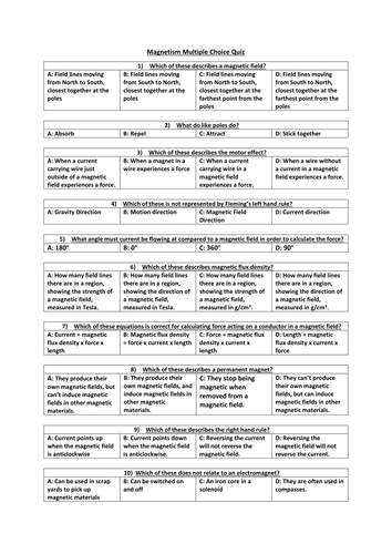 Revision Starters for AQA Trilogy Paper 2 Science