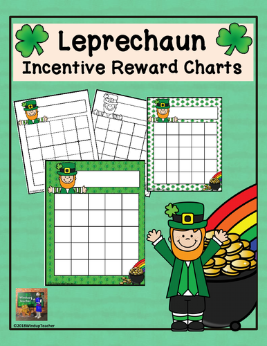 St. Patrick's Day Leprechaun Incentive Reward Charts