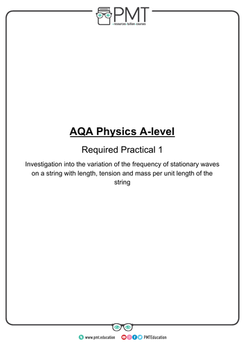 Aqa A Level Physics Required Practicals - 