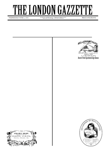 Victorian Newspaper Template