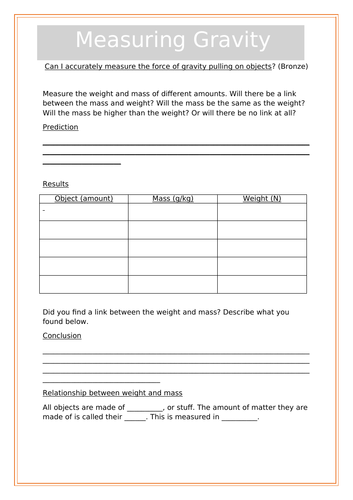 year 6 science forces differentiated 3 worksheets