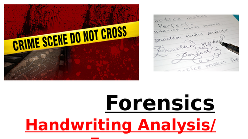 CSI Handwriting (handwriting analysis with crime theme)