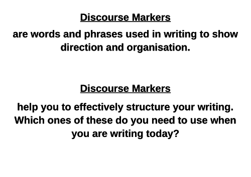 Discourse Markers - French