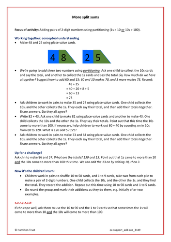 Add 3-digit numbers using expanded addition - Extra Support Activity ...